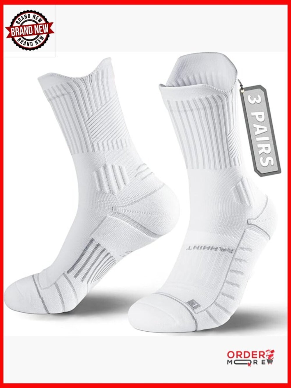 3-Pack Women's Compression Running Socks with Arch Support